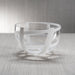 Zodax Home Decor Opaline Whispers Clear Glass Bowl 10" x 6.5"