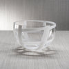 Zodax Home Decor Opaline Whispers Clear Glass Bowl 10" x 6.5"