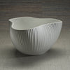 Zodax Home Decor Organic and Ribbed Ceramic Orchid Bowl - Matt White