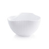 Zodax Home Decor Organic and Ribbed Ceramic Orchid Bowl - Matt White