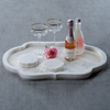 Zodax Furniture Pietre White Marble Tray-21" x 14.75"