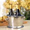 Zodax Giftware Raw Aluminum Three Bottle Wine Holder