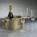 Zodax Home Decor Raw Aluminum Two Bottle Wine Holder - Gold