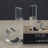 Zodax Home Decor Rolled Crystal Bookends - Set of Two - Clear