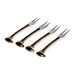 Zodax Giftware Sable Set of 4 Cheese and Cocktail Forks - Gold