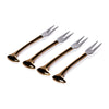 Zodax Giftware Sable Set of 4 Cheese and Cocktail Forks - Gold