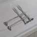 Zodax Giftware Sable Set of 4 Cheese and Cocktail Forks - Nickel