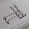 Zodax Giftware Sable Set of 4 Cheese and Cocktail Forks - Nickel