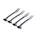 Zodax Giftware Sable Set of 4 Cheese and Cocktail Forks - Nickel