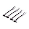 Zodax Giftware Sable Set of 4 Cheese and Cocktail Forks - Nickel