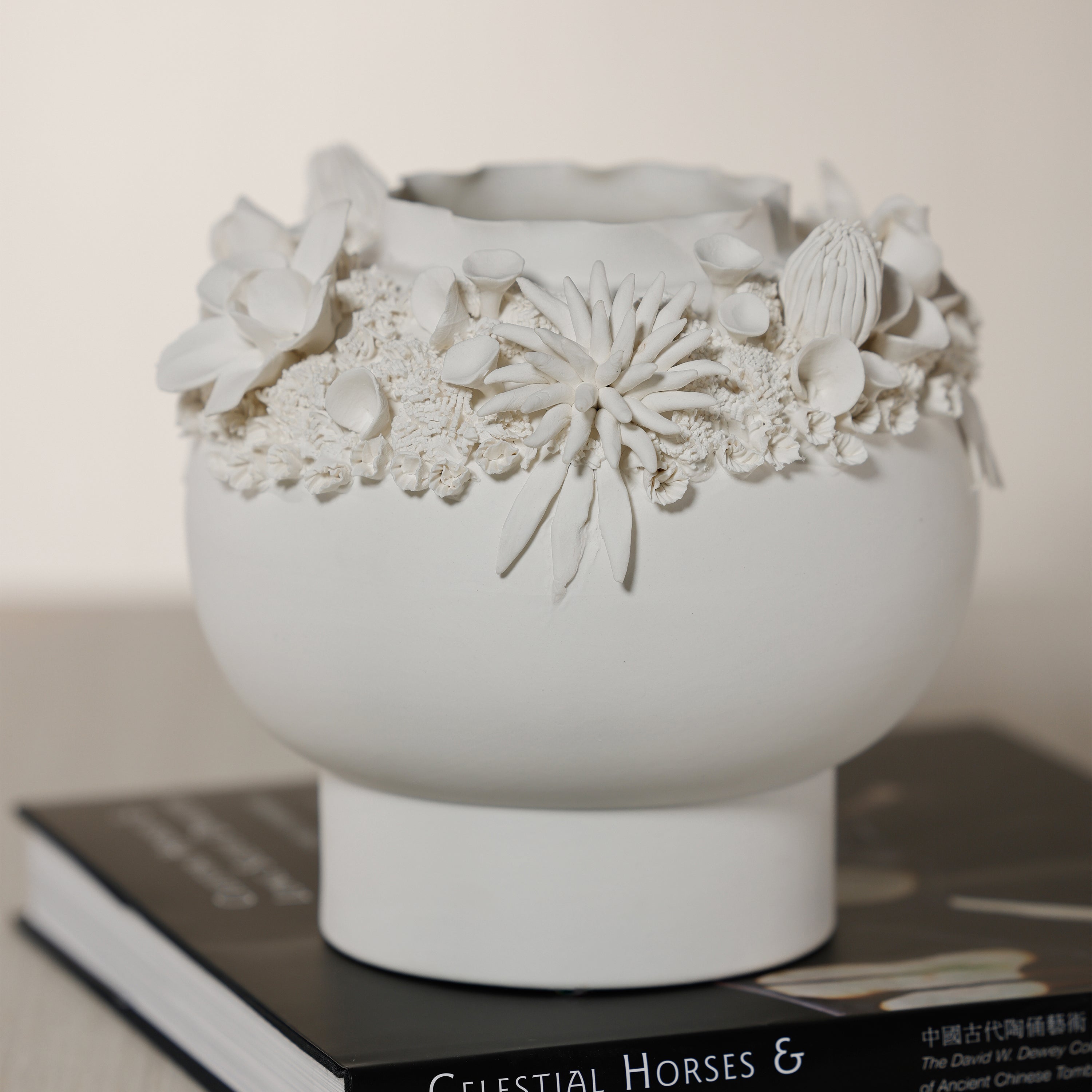 Zodax Giftware Shellstone Handmade Ceramic Vase
