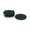 Zodax Home Decor Spiga Set of 4 Coasters on Stand - Gold with Green Accent