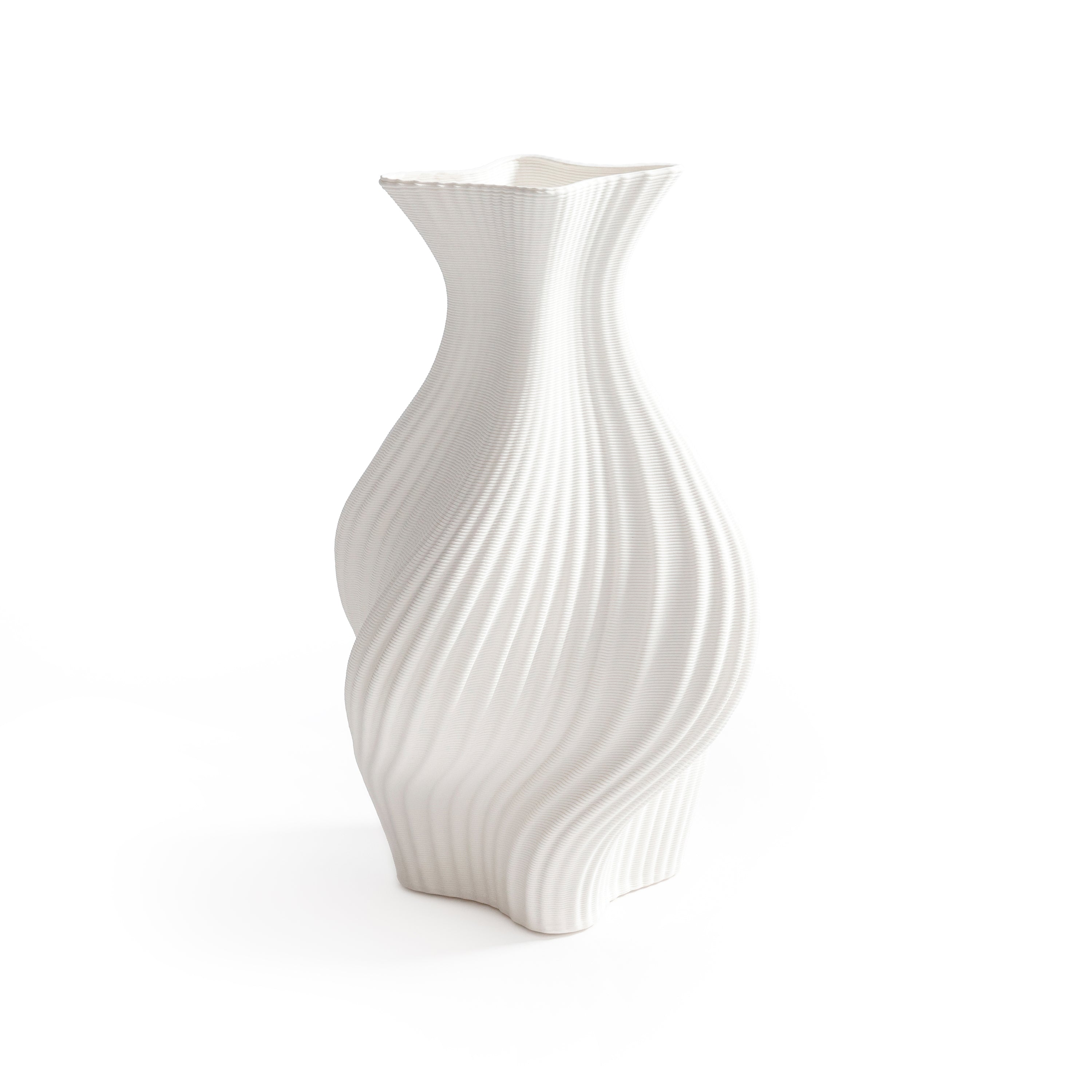 Zodax Giftware Swirling 3D Printed Ceramic Vase