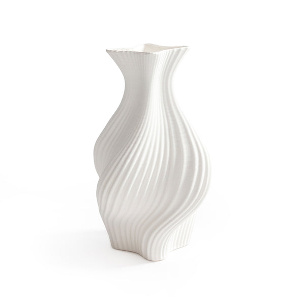 Zodax Giftware Swirling 3D Printed Ceramic Vase