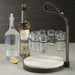 Zodax Home Decor Tequilero 10 Shot Tequila Set with Marble Cutting Board - Dark Bronze
