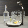 Zodax Home Decor Tequilero 10 Shot Tequila Set with Marble Cutting Board - Dark Bronze
