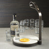Zodax Home Decor Tequilero 10 Shot Tequila Set with Marble Cutting Board - Dark Bronze