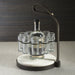 Zodax Home Decor Tequilero 10 Shot Tequila Set with Marble Cutting Board - Dark Bronze