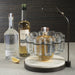 Zodax Home Decor Tequilero 10 Shot Tequila Set with Marble Cutting Board - Dark Bronze