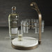 Zodax Home Decor Tequilero 10 Shot Tequila Set with Marble Cutting Board - Gold