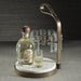 Zodax Home Decor Tequilero 10 Shot Tequila Set with Marble Cutting Board - Gold