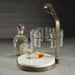 Zodax Home Decor Tequilero 10 Shot Tequila Set with Marble Cutting Board - Gold