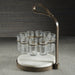 Zodax Home Decor Tequilero 10 Shot Tequila Set with Marble Cutting Board - Gold