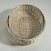 Zodax Home Decor The Palmier Oval Glass Bowl in Woven Rattan Basket - Large