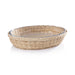 Zodax Home Decor The Palmier Oval Glass Bowl in Woven Rattan Basket - Large