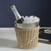 Zodax Home Decor The Palmier Wine / Champagne Bucket - Woven Rattan and Stainless Steel
