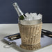 Zodax Home Decor The Palmier Wine / Champagne Bucket - Woven Rattan and Stainless Steel