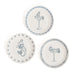Zodax Giftware The Salty Mermaid  Bar / Appetizer Plates- 3 Assorted Designs