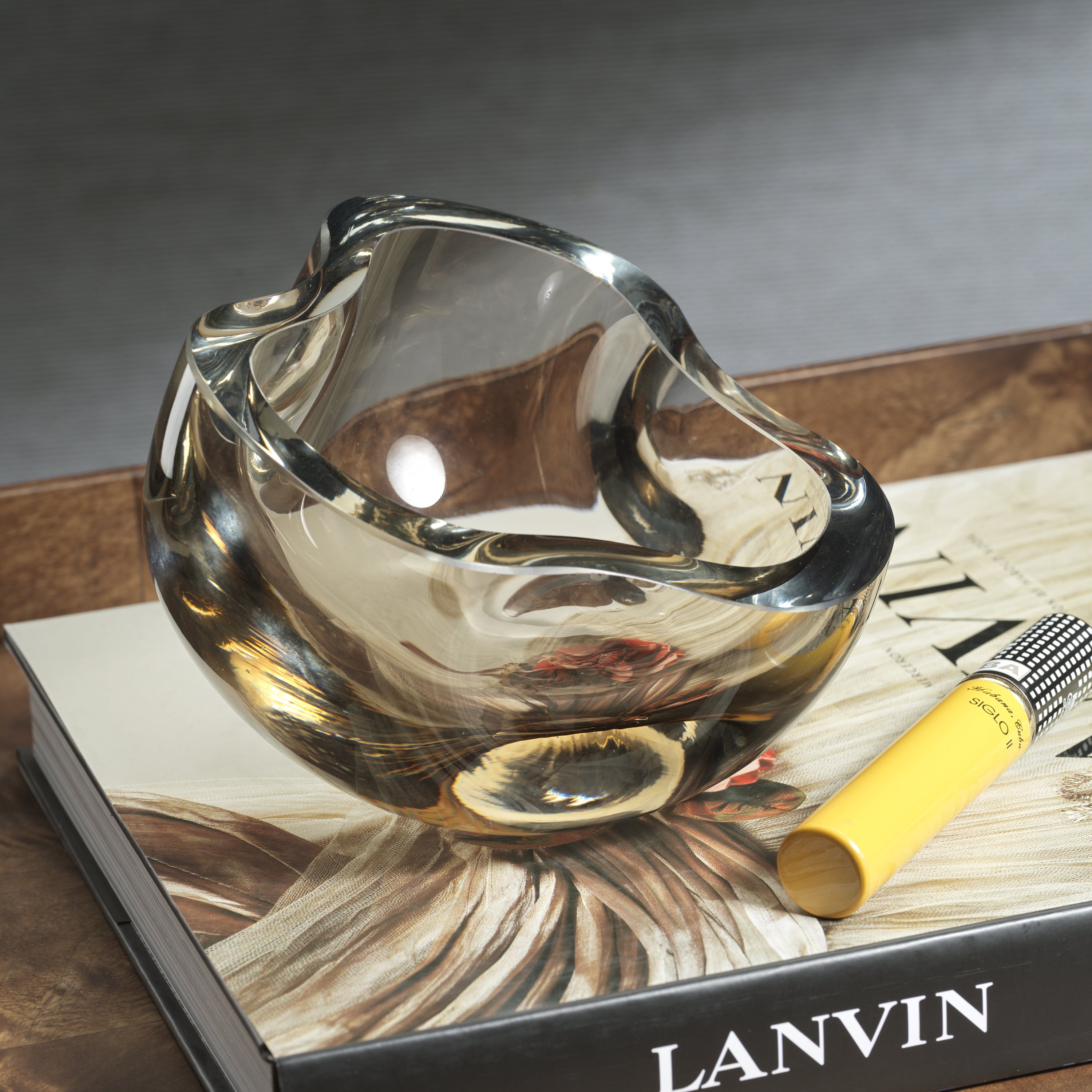 Zodax Home Decor Viento Glass Bowl - Taupe