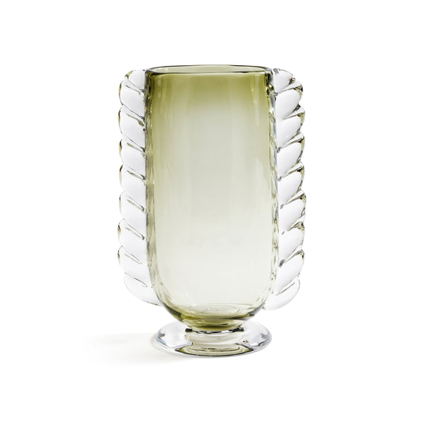 Zodax Giftware Vintage Braided Glass Vase - Green