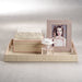 Zodax Home Decor White Bone Braided Box 7.25" x 4.25" x 2"