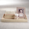Zodax Home Decor White Bone Braided Box 7.25" x 4.25" x 2"