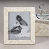 Zodax Picture Frames White Bone Braided Photo Frame 8" x 10"