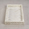 Zodax Furniture White Bone Braided Tray 14.25" x 7.25" x 1.35"