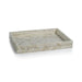 Zodax Furniture White Bone Braided Tray 16.65" x 12.65" x 2.12"