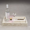 Zodax Furniture White Bone Braided Tray 16.65" x 12.65" x 2.12"