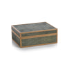 Zodax Home Decor Wood & Shagreen Leather Box 13" x 10" x 5"