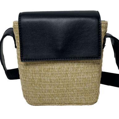 Ahdorned Handbags Ahdorned Celeste Crossbody Raffia Bag Black