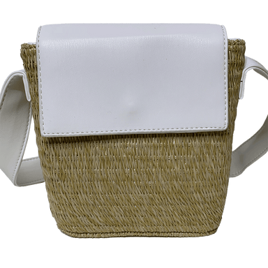 Ahdorned Handbags Ahdorned Celeste Crossbody Raffia Bag White