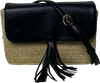 Ahdorned Handbags Ahdorned Colleen Raffia Crossbody Black