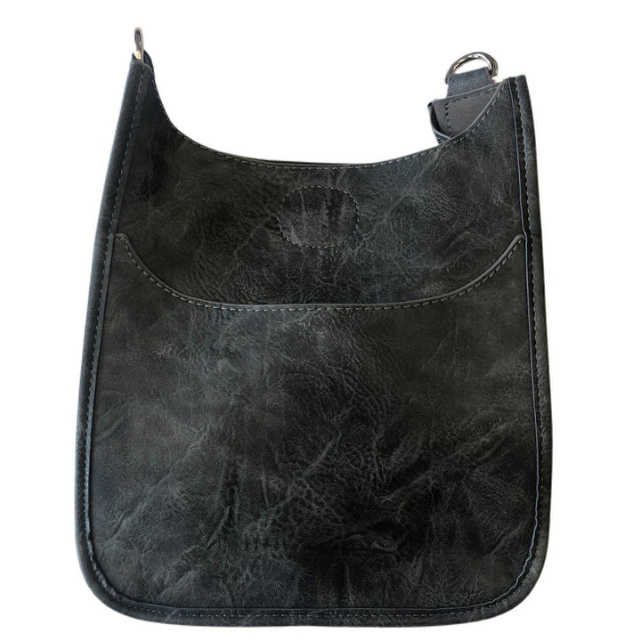 Ahdorned Handbags Black-Silver Ahdorned Mini Vegan Messenger ASSORTED COLORS, Strap Not Included