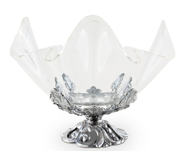 Arthur Court Serveware Arthur Court Acrylic Bowl 11 inches  - Fleur-De-Lis Stand