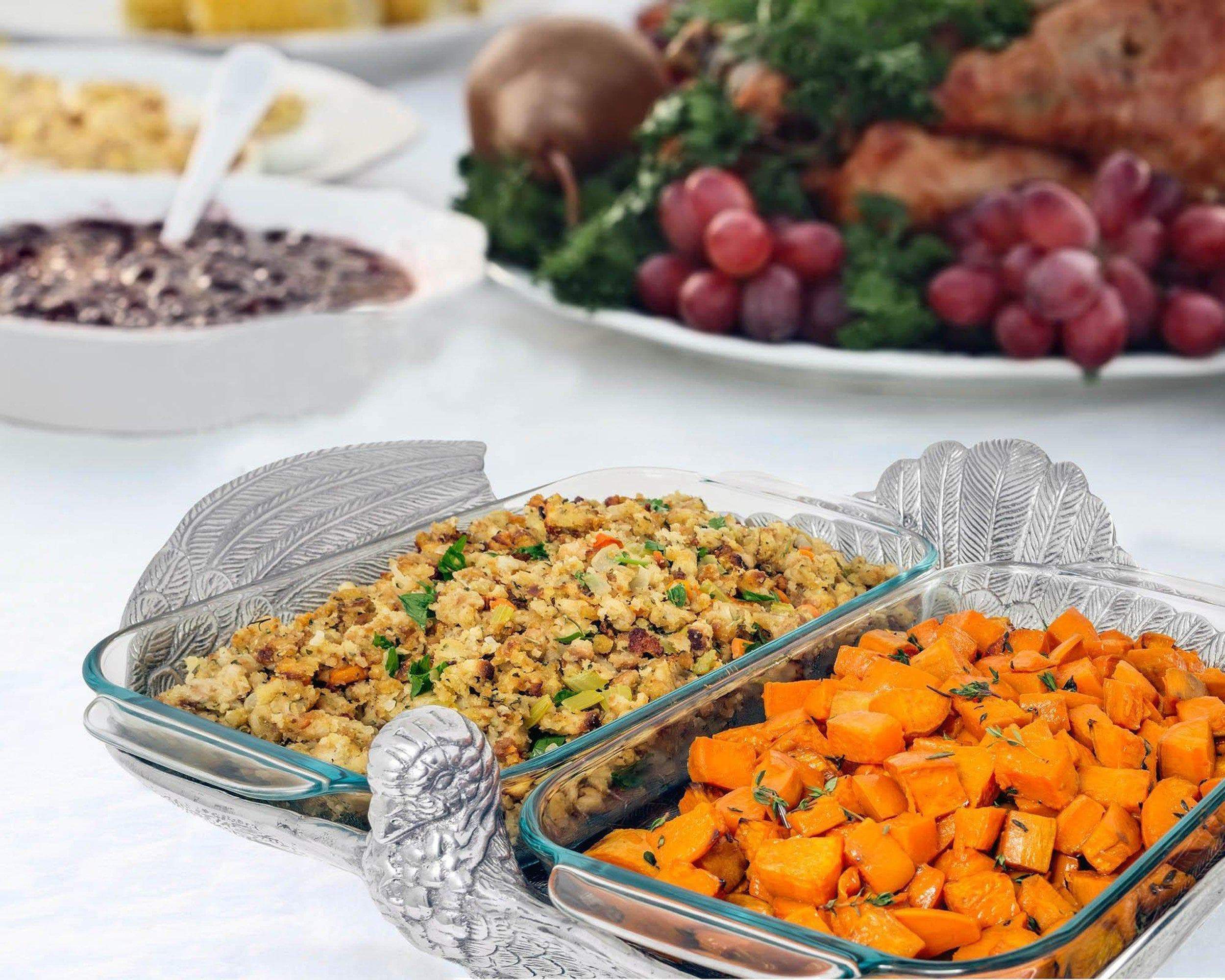 Arthur Court Serveware Arthur Court Casserole Double 2Qt Turkey