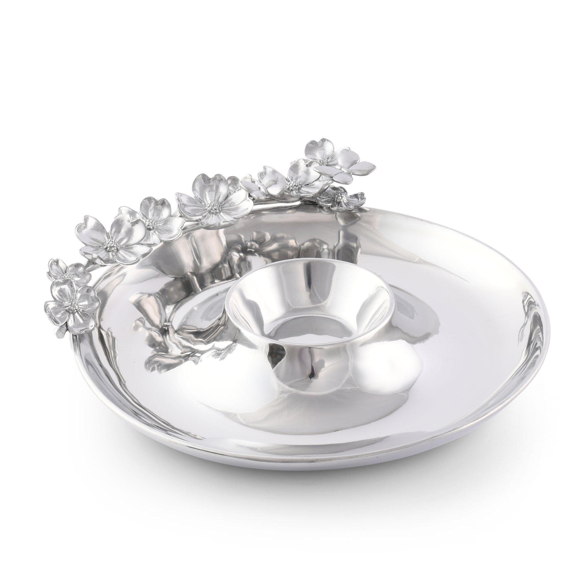 Arthur Court Serveware Arthur Court Chip and Dip - Butterfly Dogwood
