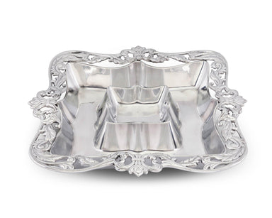 Arthur Court Serveware Arthur Court Chip and Dip - Fleur-de-Lis Acanthus