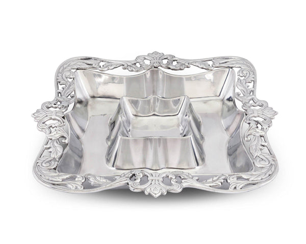 Arthur Court Serveware Arthur Court Chip and Dip - Fleur-de-Lis Acanthus